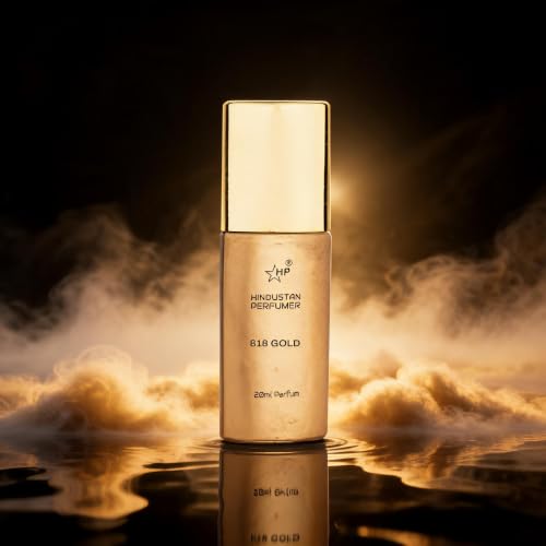 Image of HP 818 Gold Eau De Parfum, 20ml, Floral Aldehyde Fragrance with Mandarin and Bergamot, Unisex Perfume