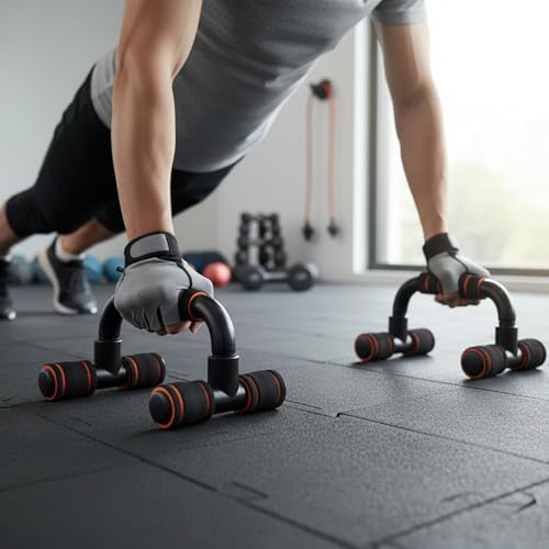 Push Up Bars Stands with Cushioned Foam Handles, Non Slip Pushup Handles for Strength Training, Home & Gym Workout Equipment - Image 6