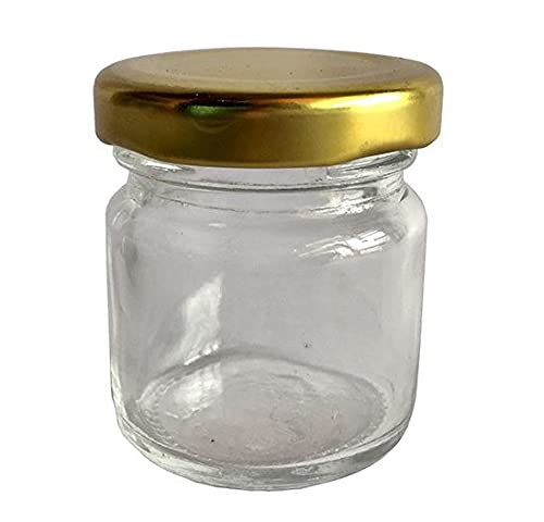 Lot De 100 Bocaux En Verre De 22 Ml Avec TO43 Noir – Verre De Qualité Supérieure Pour Confitures, épices Et échantillons – Hermétiques – Idéal Pour Le Rangement Et La Présentation