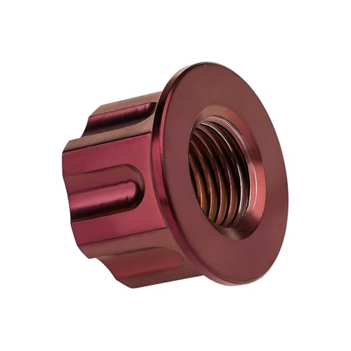 Image of Titanium M6 M8 M10 M12 M14 M16 Flange Bolt Nut Bicycle Motorcycle Rear Axle Car Modification Accessories Pack of 6 (M8 Pitch 1.25mm, Burgundy)