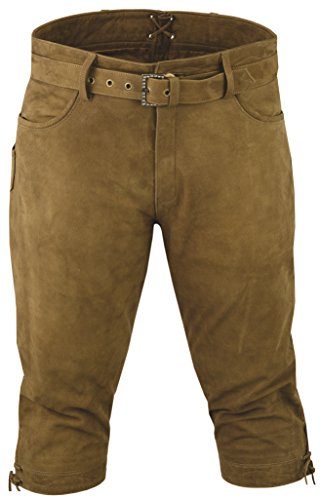 Kniebundhose Leder Nubuk-Fuente Jagdhose- Trachtenlederhose Herren- Damen...
