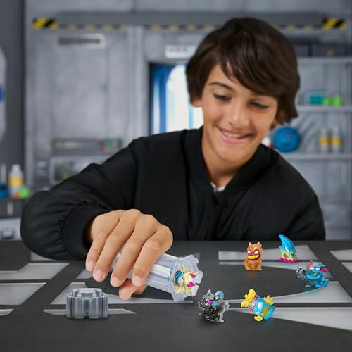 Image of MrBeast Lab Swarms Series 3, Hyper Fusion Series, 6 Pack - Lab Pack Includes 6 Micro Beasts, 6 Collectible Stickers & 2 Stackable Fusion Caps to Build Out Your Own MrBeast Lab