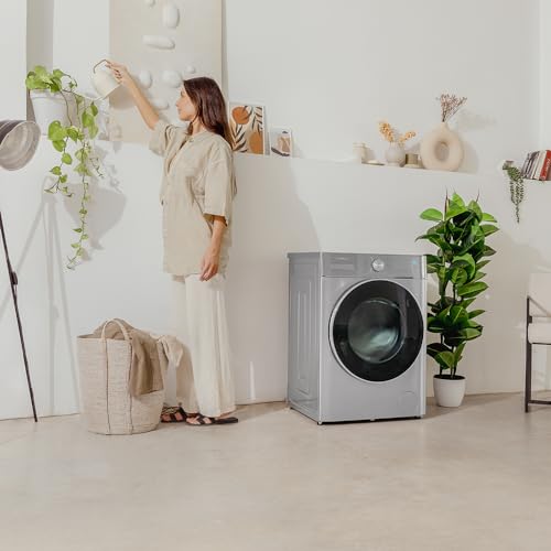 Cecotec Waschmaschine Trockner 10-6Kg Frontlader Bolero Wash&Dry 10680 Inverter Steel A. 1400 U/MIN, 16 Programme, Inverter Plus Motor, SteamMax, OnSmart, Smooth Wash und Antibakterielle Dichtung
