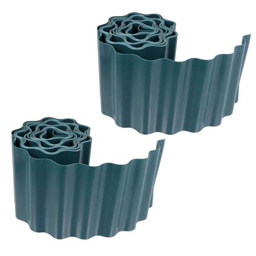 Gogogmee 2rotoli Recinzione Plastica Per Giardino Decorativo Flessibile Per Aiola e Prato Facile Da Installare Da Naturale Per Balconi e Cortili