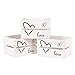 Nature by Kolibri Set di 3 mini cassette della frutta in legno, con scritta Love, per conservare e organizzare oggetti, colore: bianco