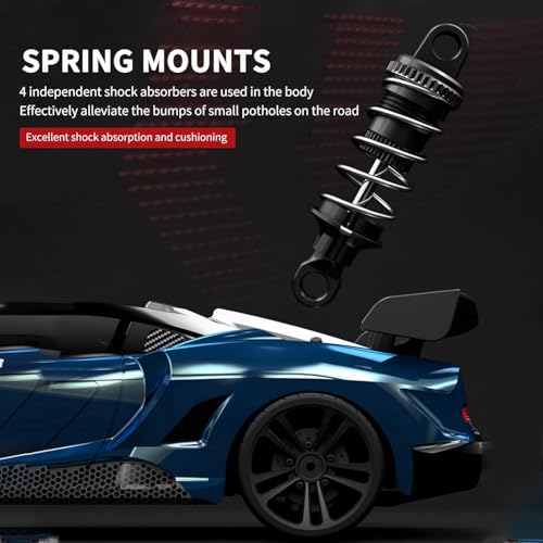 Image of Jet Roy1 /16 Fast RC Cars for Adults, RC Drift Car, 38KM /H High-Speed 4WD, Full Proportional Control, 6 LED Light Modes, 2 Rechargeable Batteries, RTR Drifting Car (38KM /H High-Speed 4WD (SYC-02-Blue))