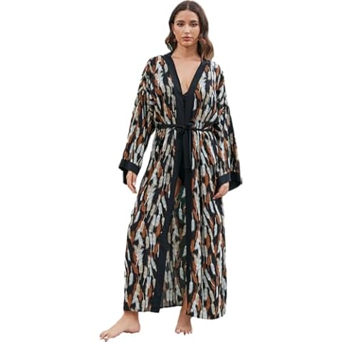 RanRui Boho Floral Kimono Cardigan Cover