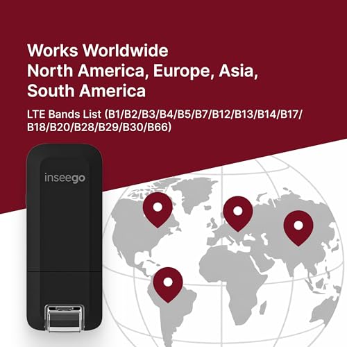Image of Inseego USB8 Global USB Modem - Portable Unlocked Mobile 4G LTE Modem, High-Speed LTE Performance up to 480 Mbps, for Business Travelers and First Responders