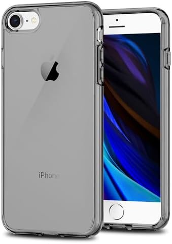 TENOC Phone Case Compatible with iPhone SE (2nd 2020 and 3rd 2022 Generation) & iPhone 7 & iPhone 8, Gray Case Clear Shockproof Protective Bumper Slim Cover for 4.7 Inch