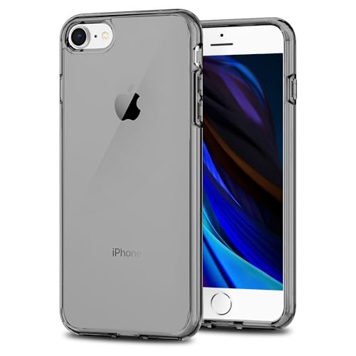Image of TENOC Phone Case Compatible with iPhone SE (2nd 2020 and 3rd 2022 Generation) & iPhone 7 & iPhone 8, Gray Case Clear Shockproof Protective Bumper Slim Cover for 4.7 Inch