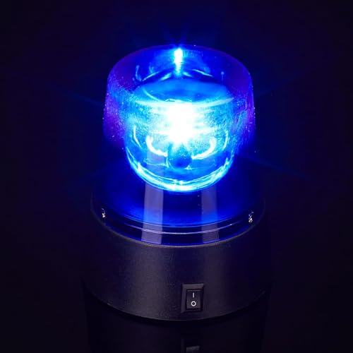 Lumière rotative – Effet LED bleu, ambiance lumineuse 360 degrés | Feu d’avertissement de sécurité pour jeu de rôle, soirées à thème, bar,...