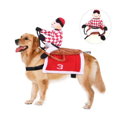 Disfraz para perro con diseño de caballo rojo en algodón y poliéster miniatura 4