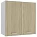 vidaXL Hängeschrank 2 Regalböden Küche Schrank Einbauküche Küchenzeile Küchenmöbel Oberschrank Küchenschrank Sonoma-Eiche 60x31x60cm Spanplatte