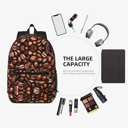 Sac à dos grains de café EdWal sac d'école léger noir taille unique poche
