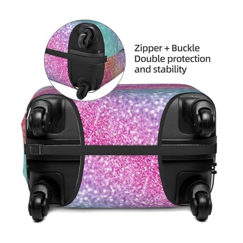 VOSERY Travel Luggage Cover - Fun Rainbow Pink Washable Suitcase Covers Protector Fits 18-32 Inch Luggage2