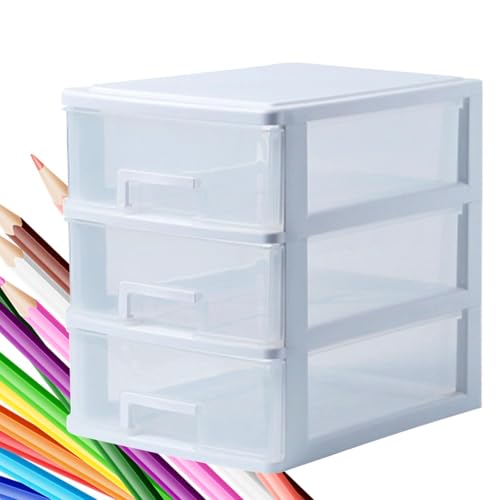 Cassetti portaoggetti per organizzatore di trucco - Scatola multilivello organizer per cassetti di immagazzinaggio trasparenti di A multicolore da bagno