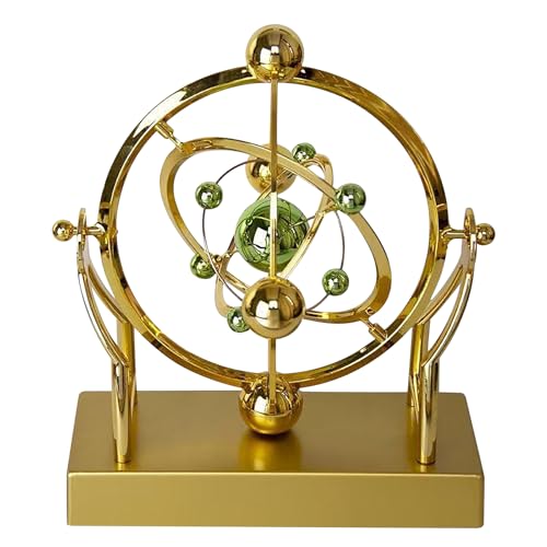 Perpetual Motion Desk Toy,Perpetual Motion Machine,Newtons Cradle,Solar System Orbit, Magnetic Levitation Kinetic Sculpture for Office Desk Decor, Educational Astronomy Display Art