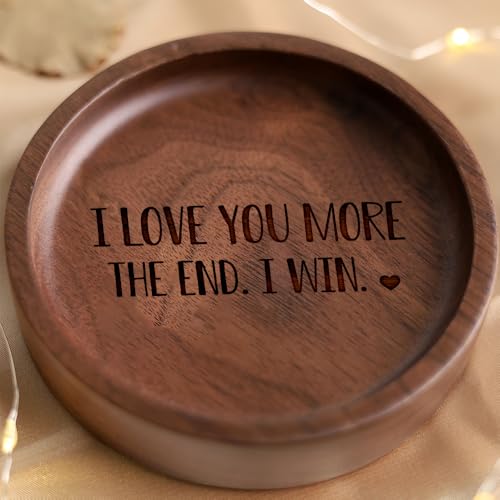 La Boda Personalized Wooden Ring Tray, Engraved...