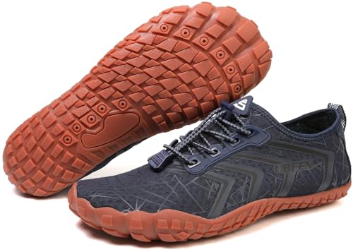 Image of UBFEN Water Shoes for Men Women Quick Dry Swim Aqua Socks | Lightweight Barefoot-style Fit, Rubber Sole, Hiking, Fishing, Kayaking, Beach, Pool, Boating, Diving And Water-to-land Wear