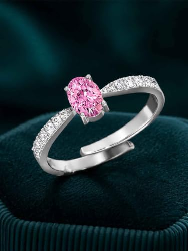 Image of Clara 925 Sterling Silver Minimal Adjustable Ring for Women Platinum Plated | Daily Wear | Gift for Women and Girls