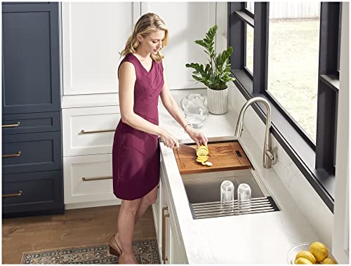 Ruvati 30-Inch Workstation Ledge Undermount 16 Gauge Stainless Steel Kitchen Sink Single Bowl - Rvh8310 #TOP6