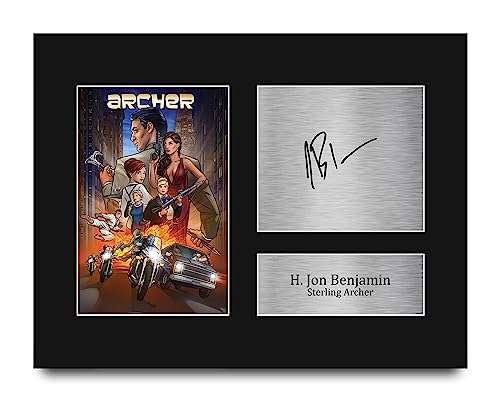 HWC Trading H. Jon Benjamin Archer Gifts Printed Signed Autograph Picture for TV Show Fans - US Letter Size