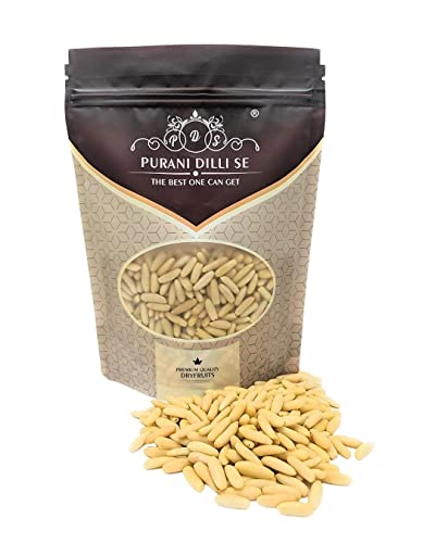 Image of Purani Dilli Se Chilgoza Giri 250g | Premium AAAAA Grade Pine Nuts Kernels & Pine Seeds | Exotic PIne Nut Dry Fruits Rich in Protein, Healthy Fats & Nutrients | Ready to Eat Chilgoza for Snacking, Cooking & Gifting