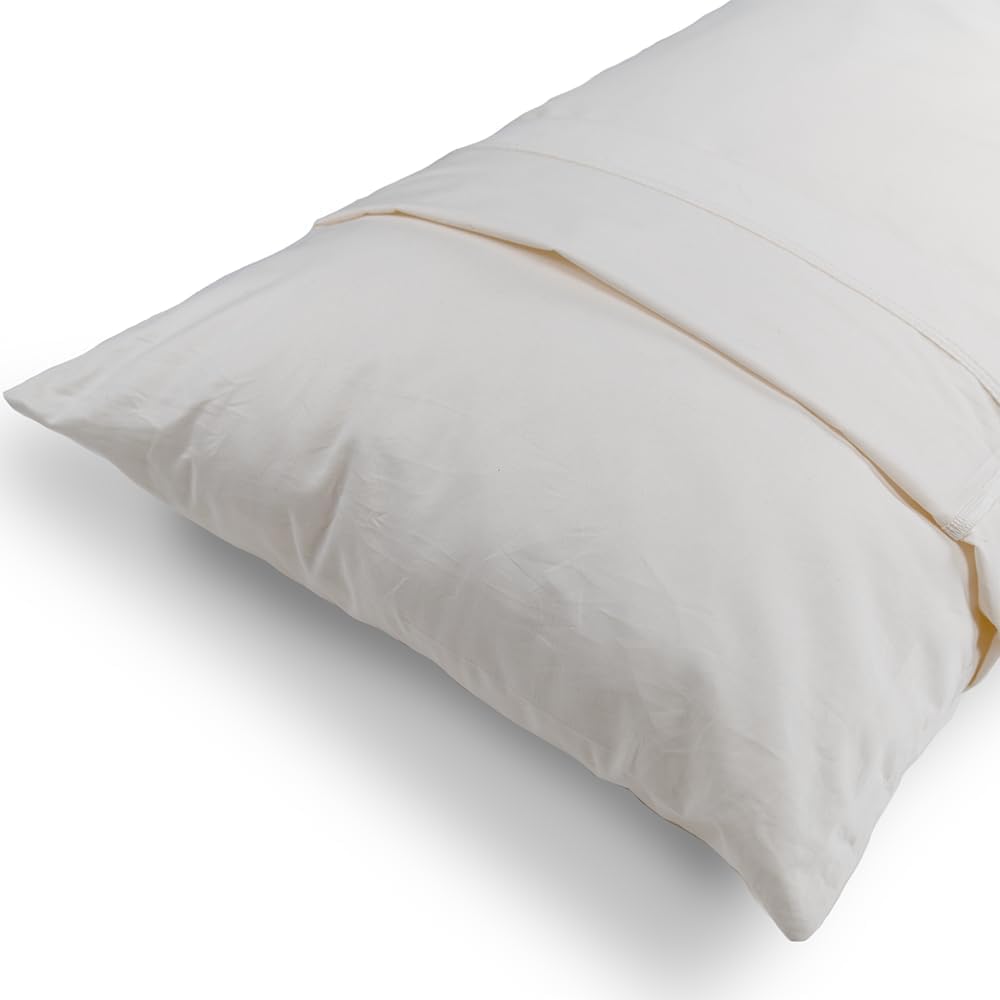 Naturepedic Body Pillowcase - Long Pillow for Bed - Huggable Pillow with No Memory Foam for Body Relief - Cover Only