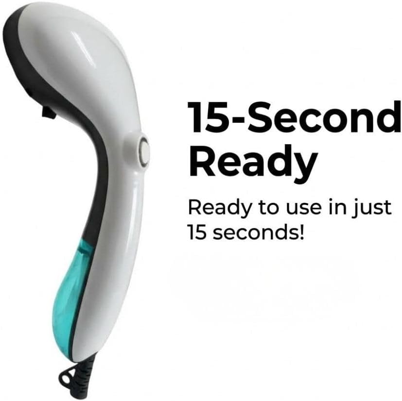 Eurosteam Steam Ezee Handheld Garment Steamer - Portable Travel Clothes Steamer with Rapid Heat-Up, Constant Steam Flow for All Fabrics, Compact Design for Home, Office & Travel, Blue