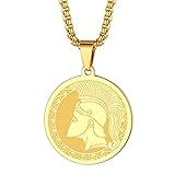 Chengxun Symbol des antiken griechischen Kriegsgottes – Ares Halskette für Männer und Frauen, griechisches Kriegsdenkmal, Charm-Anhänger, Halskette, Amulett, Talisman, Schmuck, Geschenk (232G)