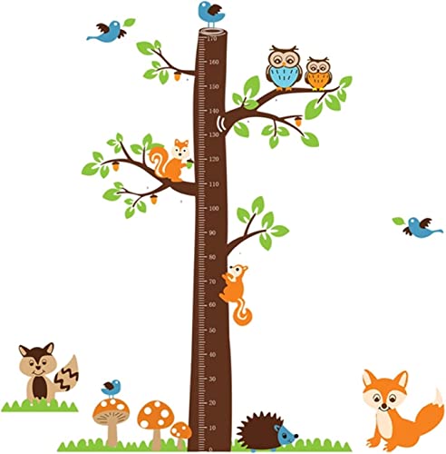 Toise murale pour enfants règle de mesure mignonne déco chambre bébé fille garçon arbre - 2
