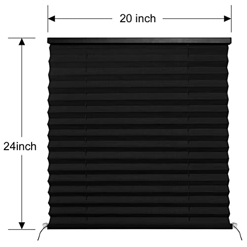 Image of RV Blinds Shades for Camper Window,RV Pleated Shades Camper Blinds for Travel Trailers Motorhome Motor Coach-20 W x 24 inch L
