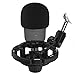 Silence Razer Mini Shock Mount with Foam Windscreen Cover, Anti-Vibration Suspension Shockmount Mic Holder Clip Pop Filter to Blocks Out Plosives for Seiren USB Streaming Microphone AVATAR
