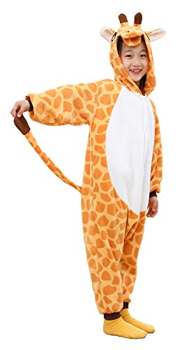 Joyxiam Kids Animal Giraffe Onesie One Piece Pajamas Halloween Christmas Cosplay Costume Cartoon Pjs (8-10Years)