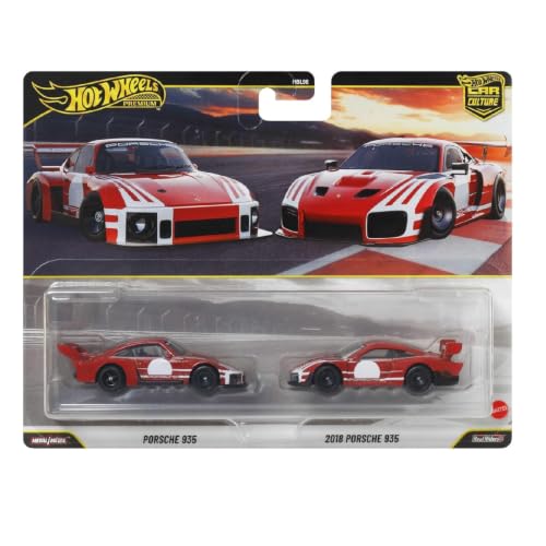 Hot Wheels 2 Pack Porsche 935 Mini Carro 3+ Rojo miniatura 1