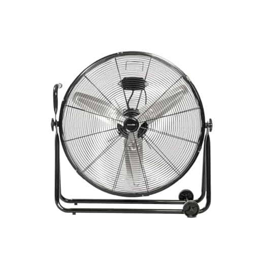 UNIVERSALBLUE Ventilador Industrial de Suelo | Begro | 61 cm de Diámetro | 3 Aspas de Aluminio | Potente 160W | Cabezal Ajustable | 3 Velocidades | Estilo Vintage - Industrial