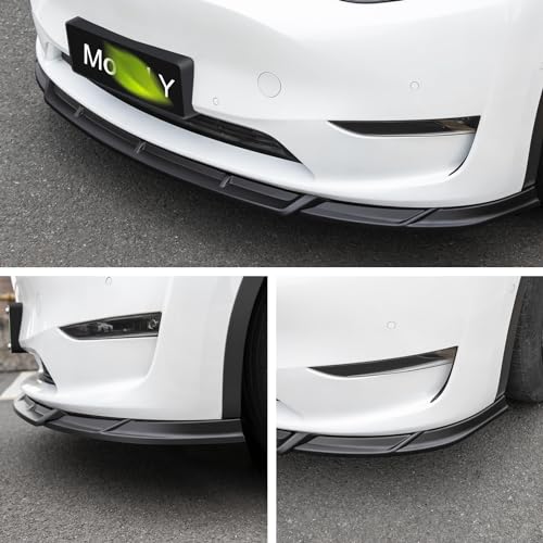 Front Spoiler Lip for Tesla Model Y, Matte Black OEM Bumper Guard Protection Fit Tesla Model Y Exterior Accessories by LMZX - Used condition - Image 4