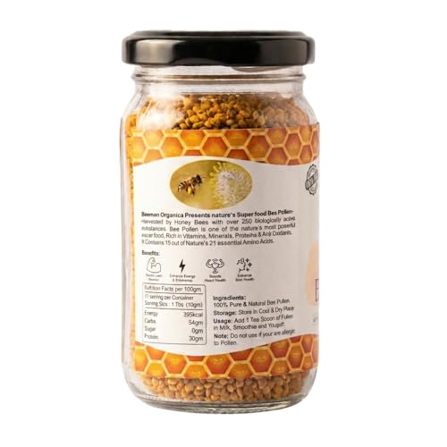 Image of Organic Bee Pollen 100% Pure & Raw | Natural Plant Based Protein | Rich in Minerals, Proteins, Vitamins and Anti-oxidants