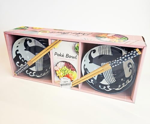 Mes petits Poké Bowls: Coffret avec 2 bols, 2 paires de baguettes et 1 livre: 13682