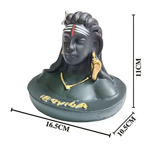 Image of Adiyogi Shiva Statue for Car Dashboard Idol, Pooja & Gift, Mahadev Murti Idol Figurine Showpiece Sculpture, Shankara for Home,Office Decor,