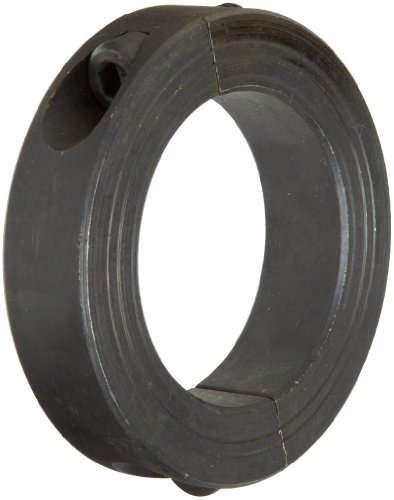 Climax Metal M2C-28 Steel Two-Piece Clamping Collar Metric Black Oxide Plating 28mm Bore Size 48mm OD With M6 x 16 Set Screw