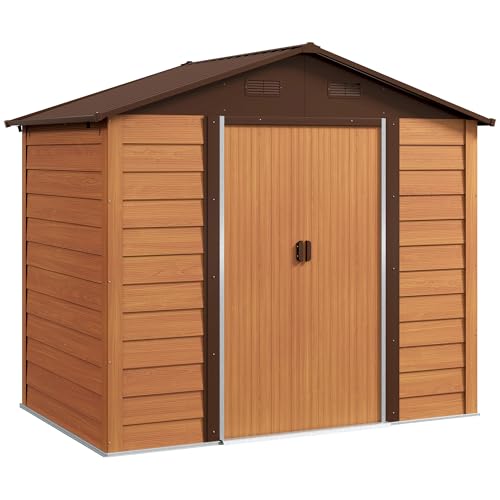 Outsunny 8ft x 6ft Outdoor Metal Garden Shed