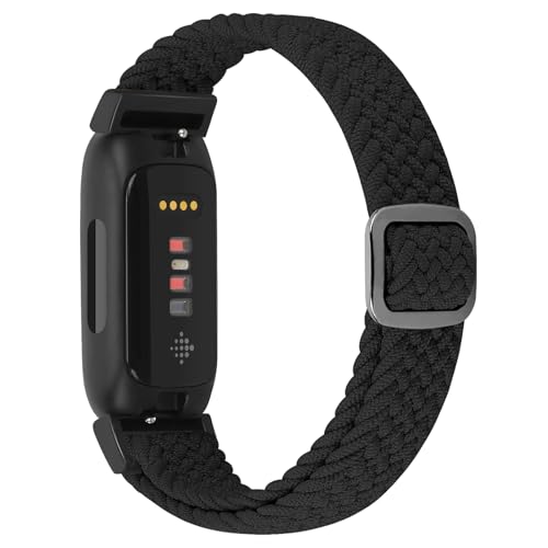 KIBDSNG Adjustable Braided Watch Strap Compatible with Fitbit Inspire 3/Inspire 2/Inspire HR/Inspire/Ace 3/Ace 2, Nylon Elastic Sport Loop Replacement Wristband for Women Men - Image 3