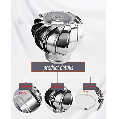 Extracteur éolien acier inoxydable pour ventilation de cheminée standard