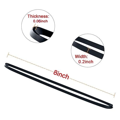 Amuu Rubber Bands Large Black 50 Pack 8 Inches Trash Can Band Set Elastic Bands For Office Supply Trash Can File Folders Cat Litter Box Size Big Rubbers Bands Large #TOP2