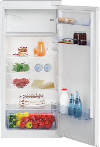 Beko BSSA210K3SN Frigorífico integrado con congelador de 4 estrellas, tecnología de puerta de arrastre, MinFrost, nicho: 123 cm, capacidad total de 175 l, refrigeración de 156 litros, congelación de