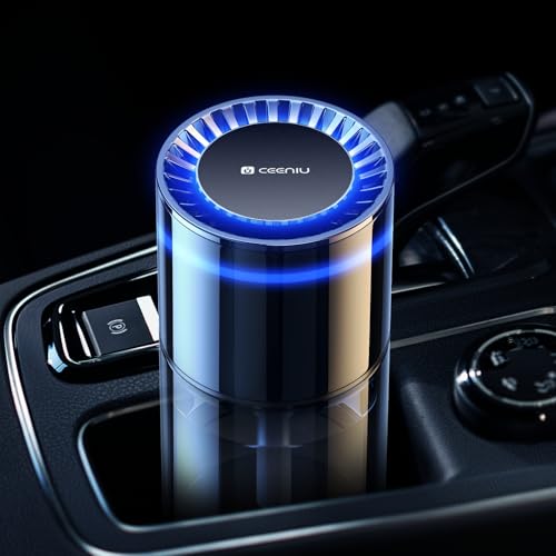 Image of Ceeniu 2024 New Car Air Freshener, Auto ON /Off, Multi-Mode Adjustable, Blue Ambiance Light, 135ml Last 6 Months, Natural French Fragrance, CF3 car fresheners, Roman Holiday