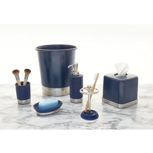 iDesign Soap Dish, Matte Navy/Brushed Nickel by iDesign - Used condition - Image 6