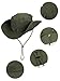 Boao 2 Pieces Safari Hat for Women Men Fishing Hat Halloween Costumes Wide Brim Ranger Hat Sun Bucket Hat for Outdoor Hiking(Black, Khaki)