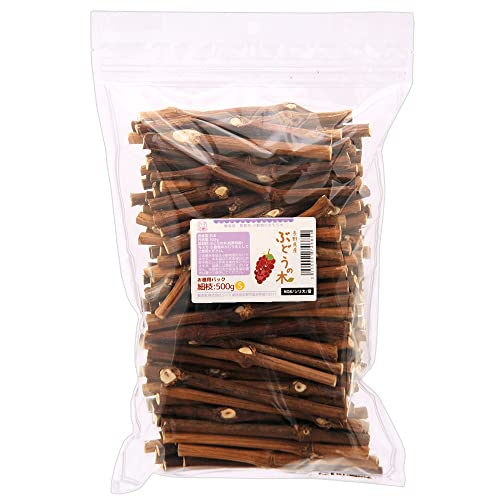 かじり木 長野県産 ぶどうの木 細枝 500g 国産 お得用パック 小動物 おもちゃ うさぎ ハムスター チンチラ